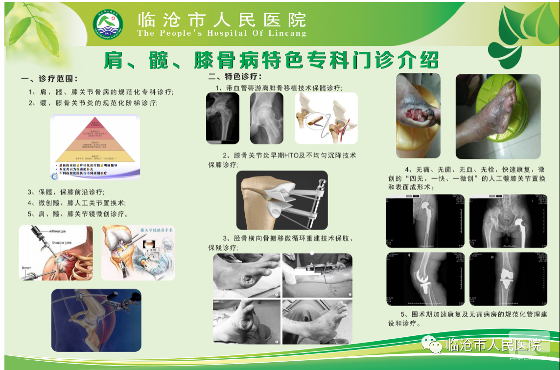 市人民医院“肩、髋、膝骨病特色专科门诊”开诊啦